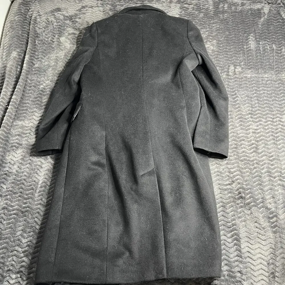 Lauren Ralph Lauren Black Wool Blend Long Coat Double Breasted Women’s Sz 6 NWT